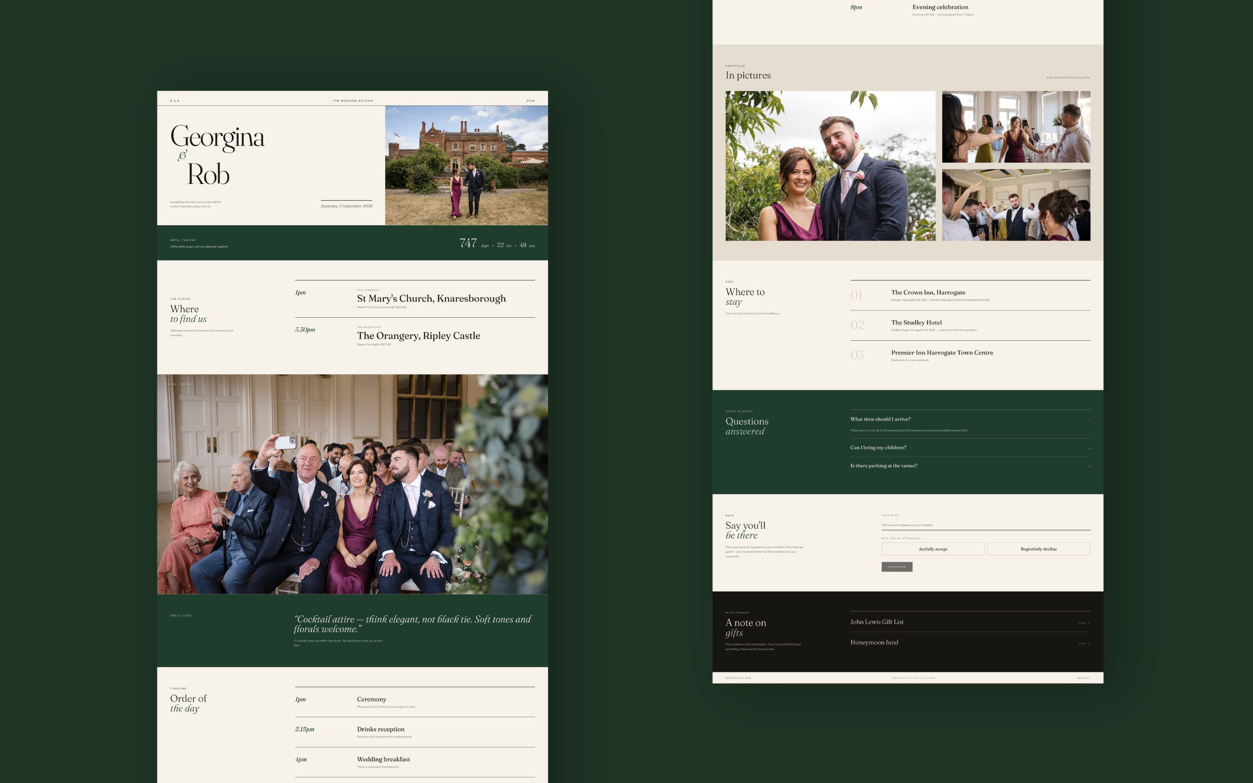Margot wedding website